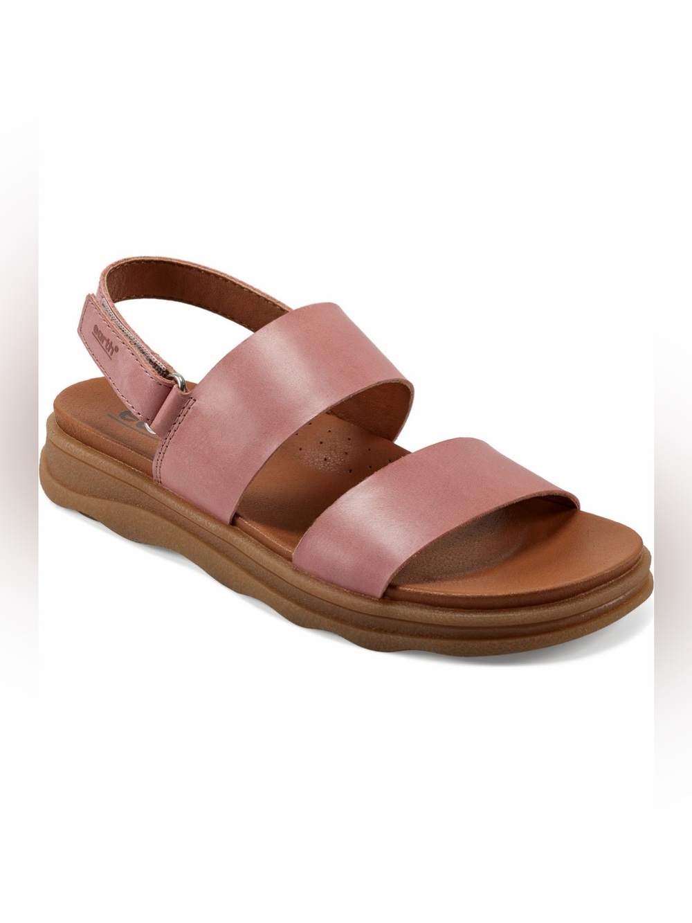 Earth Leah Medium Natural Leather Slingback Comfort Sandals Size 9.5 $89